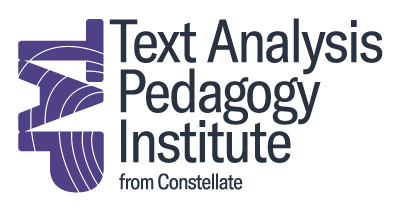 Logo for Text Analysis Pedagogy Institute from Constellate